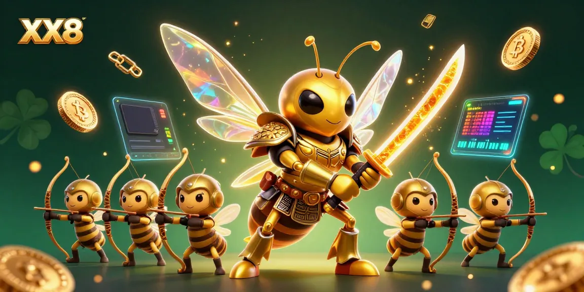 Engage with XX8's vibrant virtual casino, led by a samurai-hornet duo for thrilling gameplay.