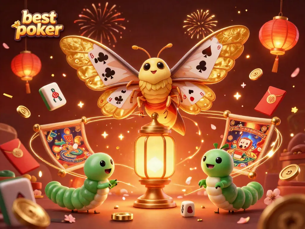 Experience the best video poker with a vibrant 3D casino scene bursting with excitement and elements.