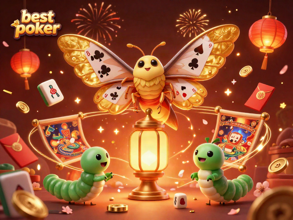 Experience the best video poker with a vibrant 3D casino scene bursting with excitement and elements.